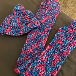 handmade crochet baby hat and scarf
